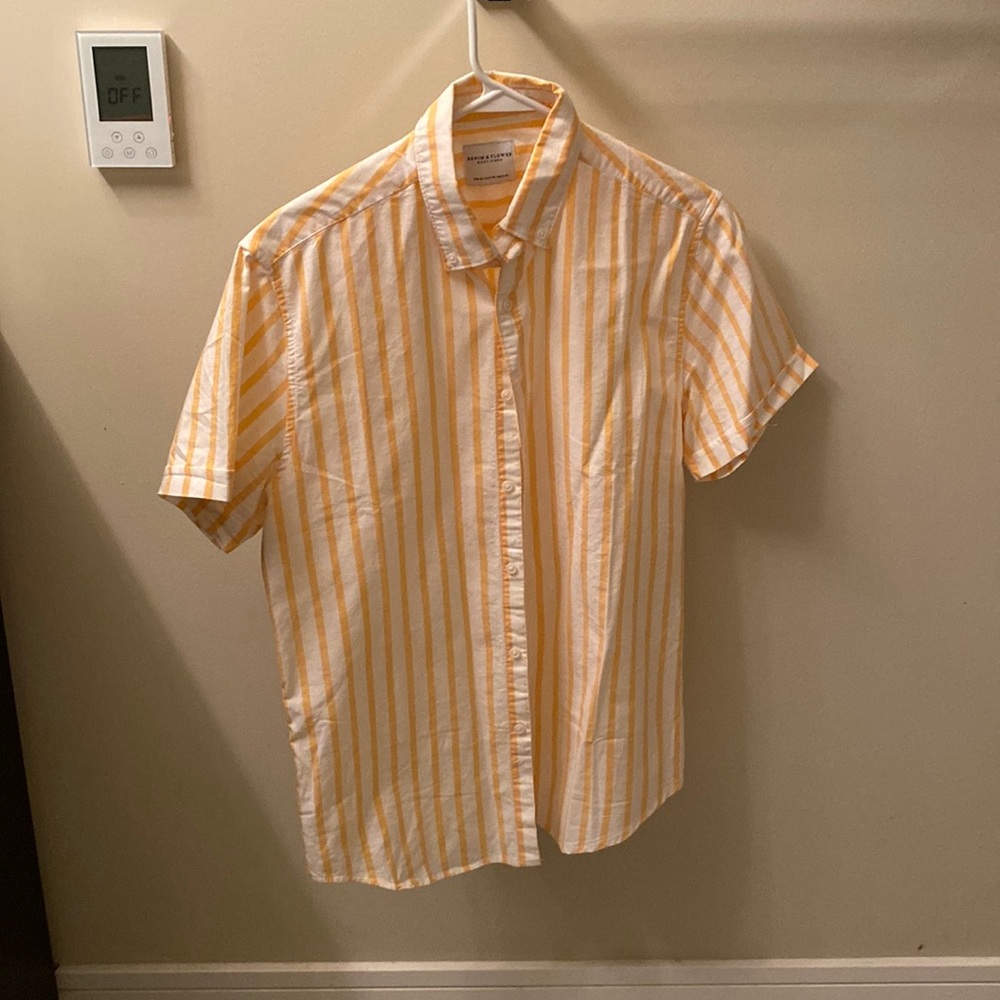 Striped shirt sleeve button down